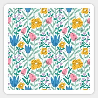 Gentle abstract pastel floral garden Sticker